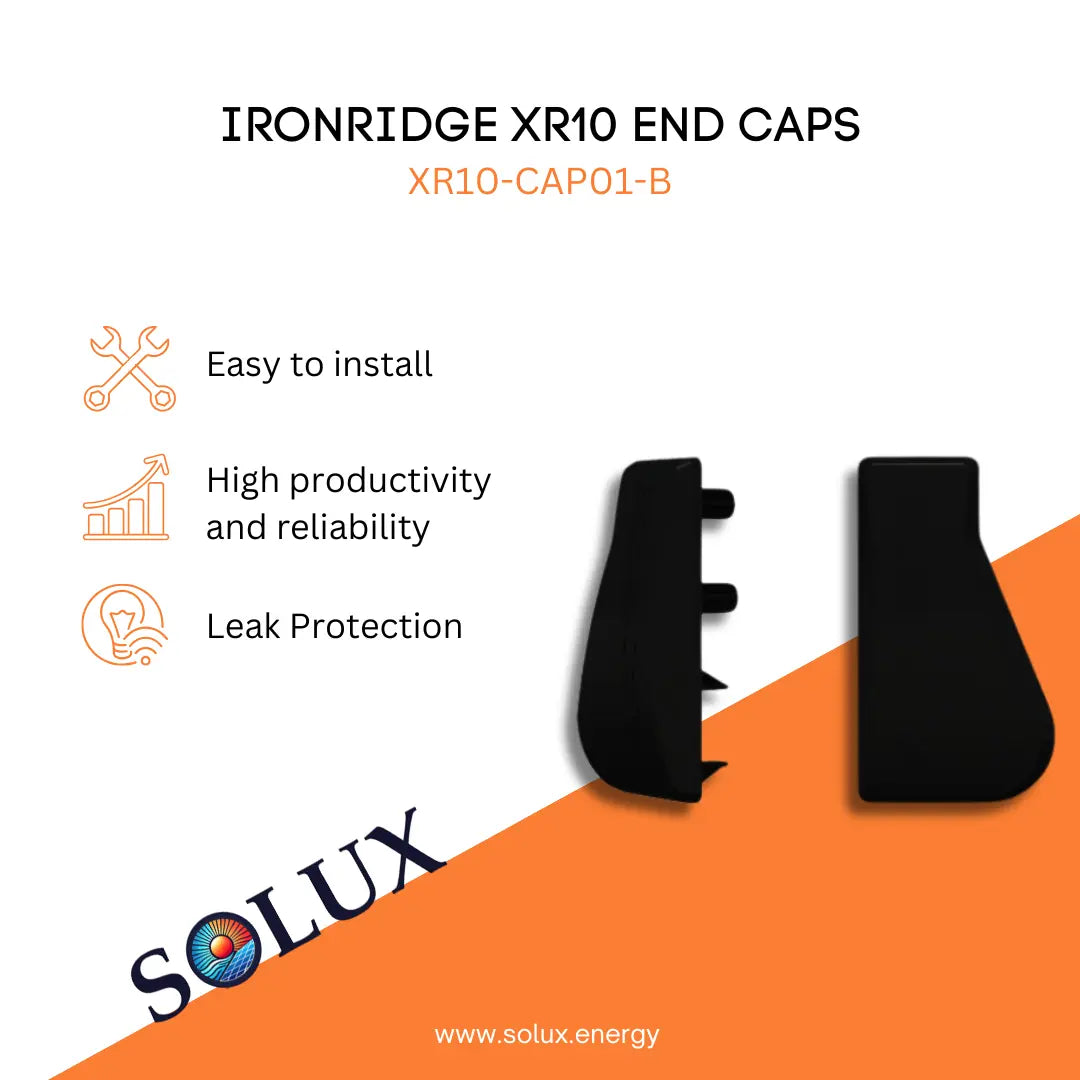 This is an image of Ironridge XR-10 End Cap (XR10-CAP01-B)