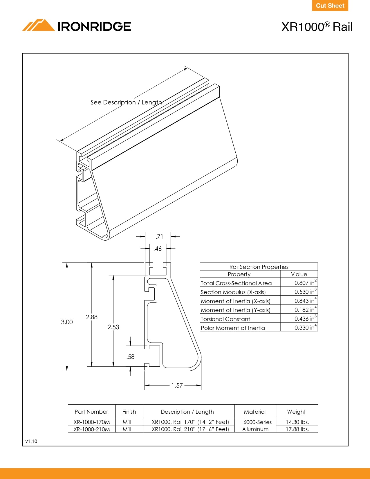 IR-XR-1000-170M gutter accessories​
