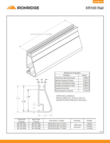 IR-XR-100-132B black railing​