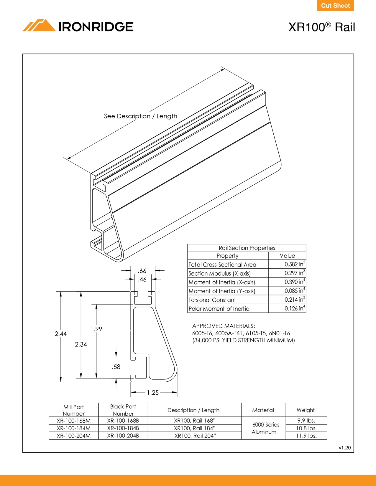 IR-XR-100-168M-US roof solar panel mounts