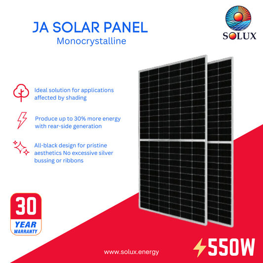 JA Solar DeepBlue 3.0 JAM72D30-550/MB 550Watt 144 Half-Cell Silver Frame Monocrystalline Solar Panel
