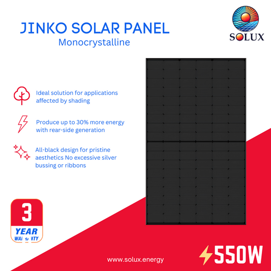 Jinko JKM430N-54HL4-B 430Watt 108 Half-Cell All Black Solar Panel