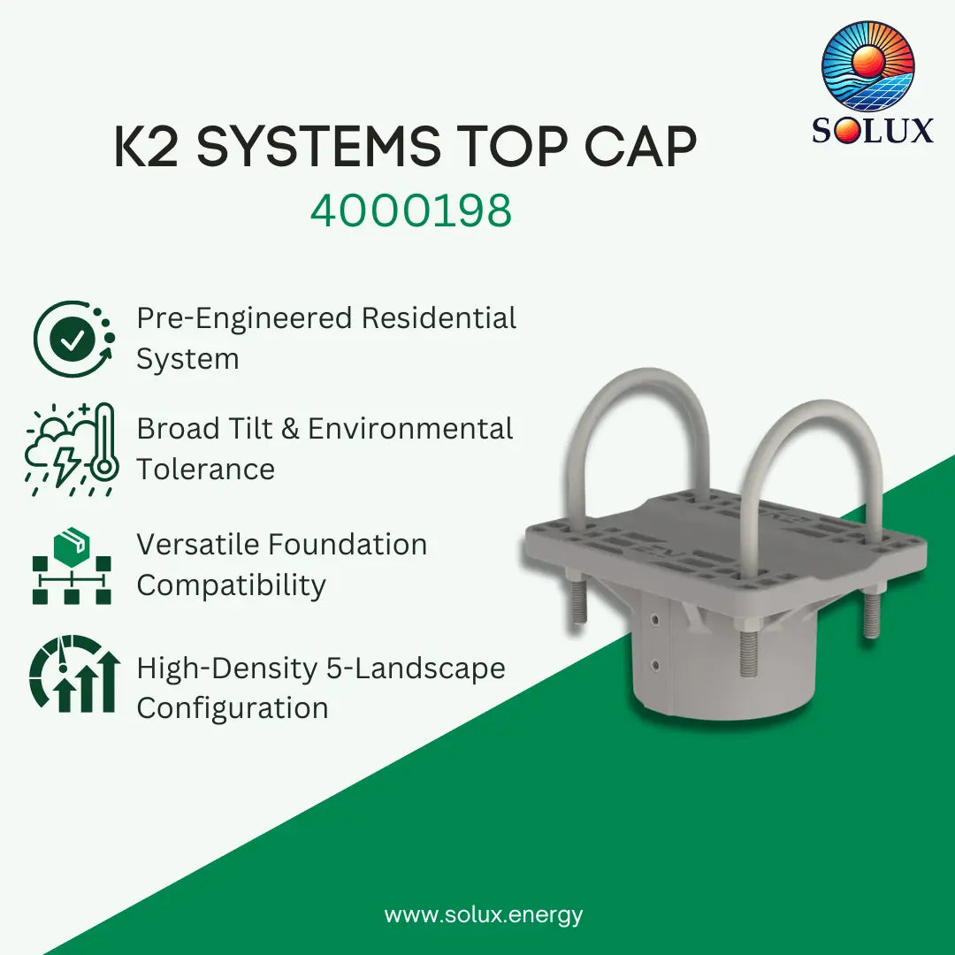 K2 Systems 4000198 GM Residential Top Cap 3, Kit