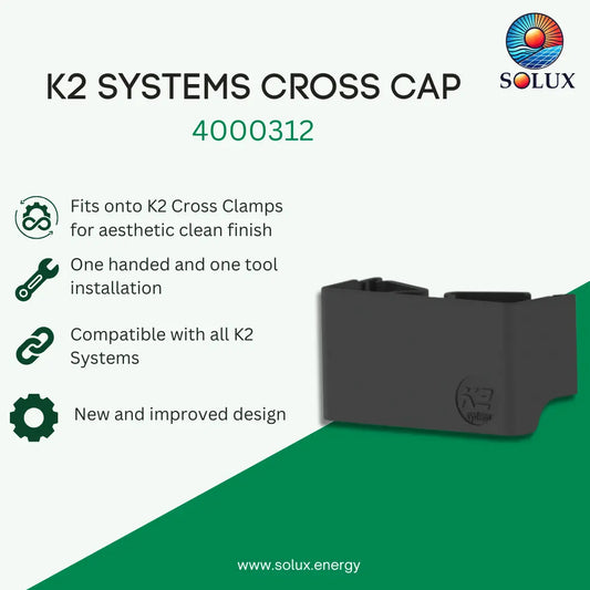 K2 Systems 4000312 Cross Clamp Cap, Dark