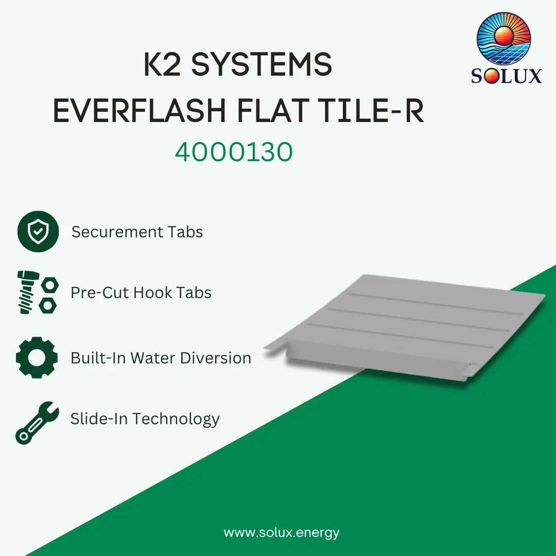 K2 Systems 4000130 EverFlash Flat Tile – R, Mill