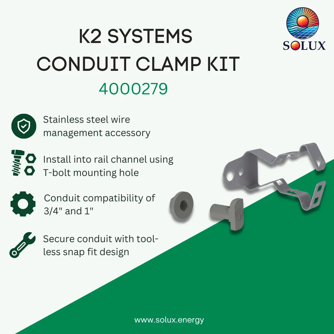 K2 Systems 4000279 Conduit Clamp CrossRail Kit