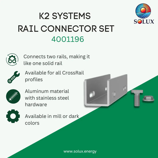 K2 Systems 4001196 Rail Connector UL 2703 Set, CR80, Mill