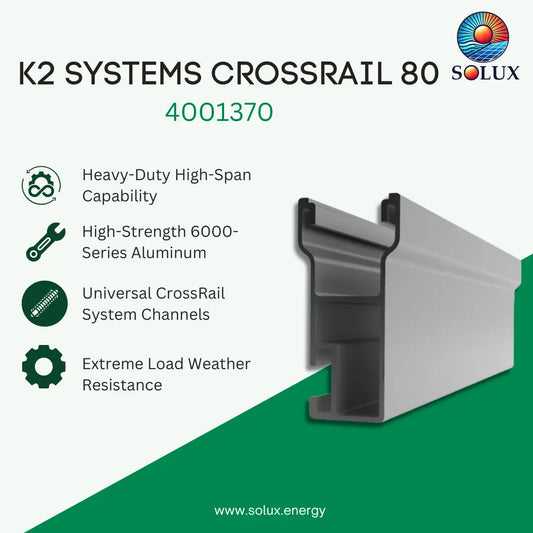 K2 Systems 4001370 SPO CrossRail 80, 216" Rail, Mill