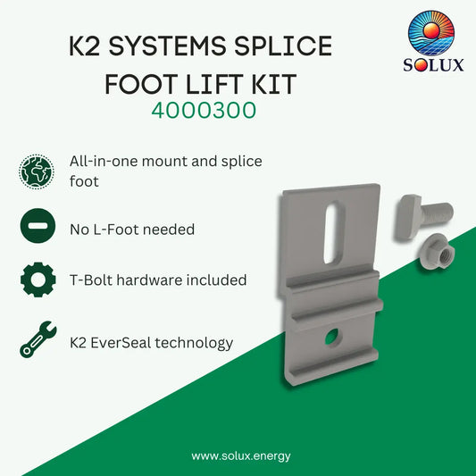 K2 Systems 4000265 Splice Foot Lift Kit, Mill