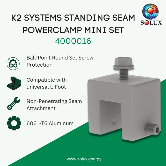 K2 Systems 4000016 Standing Seam PowerClamp Mini, Set