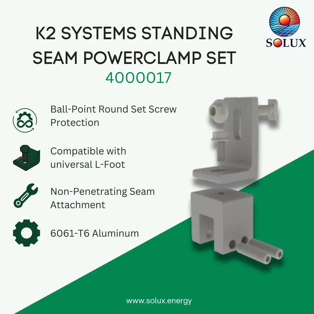 K2 Systems 4000017 Standing Seam PowerClamp Standard, Set