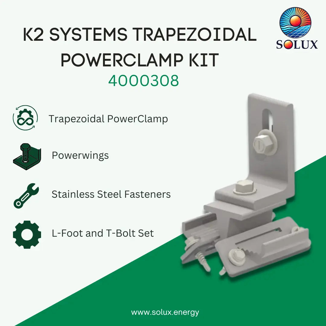 K2 Systems 4000308 Trapezoidal PowerClamp, Kit