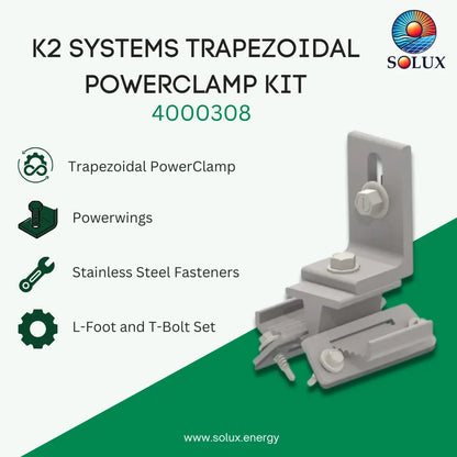 K2 Systems 4000308 Trapezoidal PowerClamp, Kit