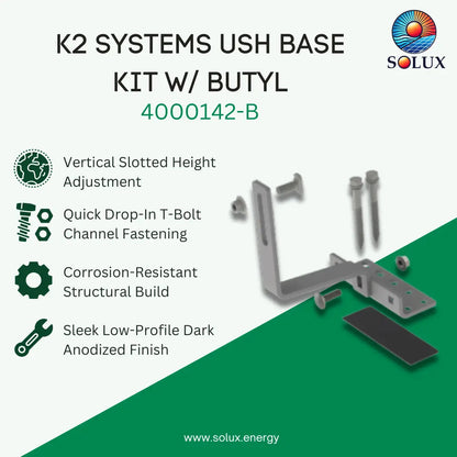 K2 Systems 4000142-B USH +2, 5.5" Base Kit, with Butyl