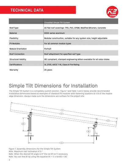 4000416  solar panel tilt system