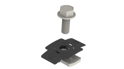 K2 Systems 4000629-H-US Domestic MLPE Mount Opt. Mounting Kit a metal bracket and bolt on a white background