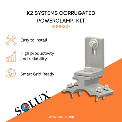 This is an image of Power Clamp Corrugated Kit | K2 Systems