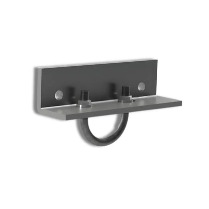 K2 Systems Everest 2 inch Pipe-Bracket Kit (4000330) structural mounting hardware with U-bolt, isolated on a white background.