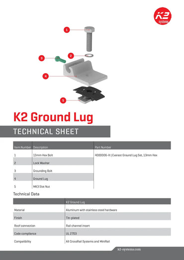 4000006-H ground lug kit