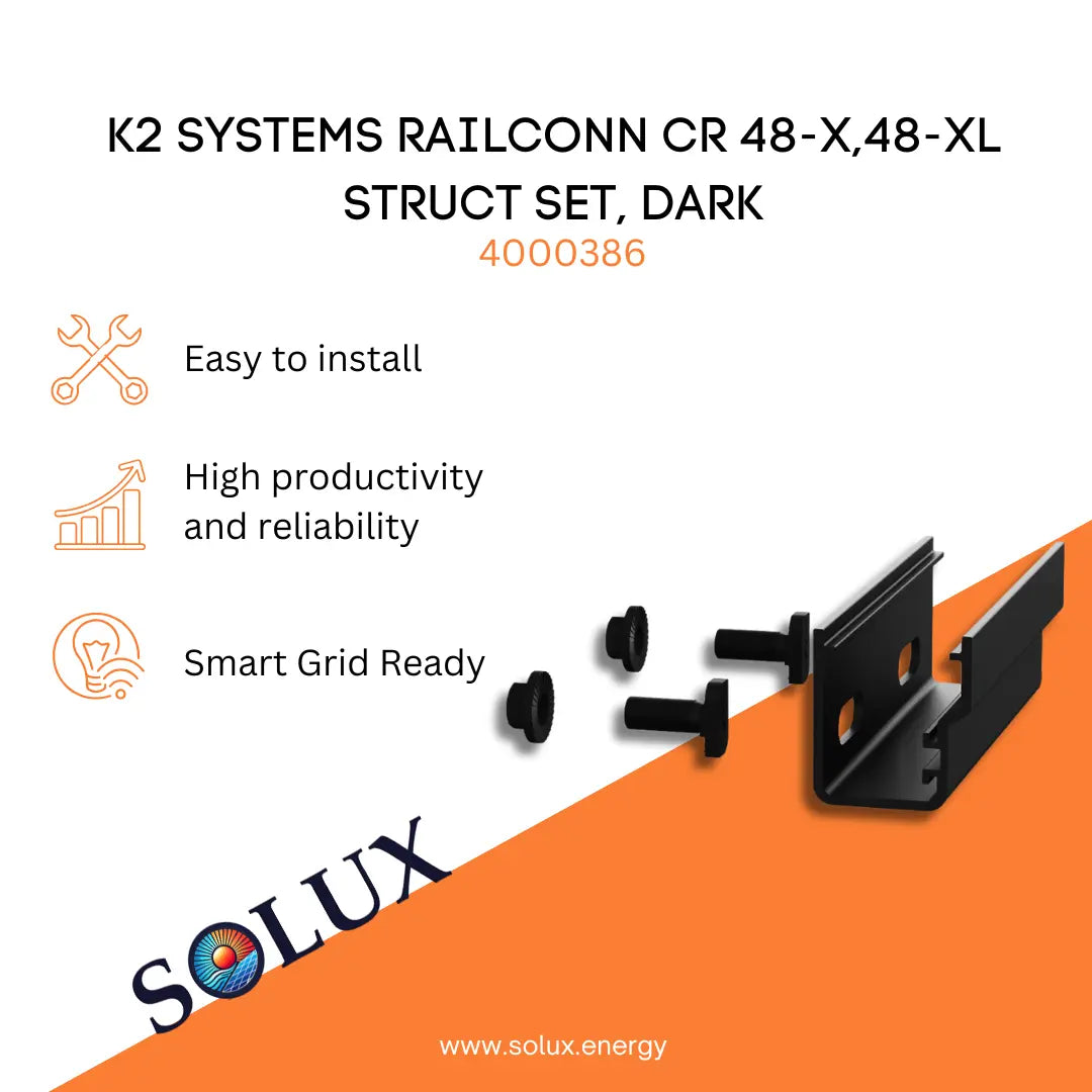 This is an image of Structural Connectors Set, K2 RailConn Dark, 48-X,48-XL