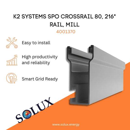 This is an image of Heavy Duty Rail K2 SPO CrossRail 80, 216", Mill