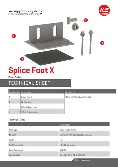4000113 k2 splice foot