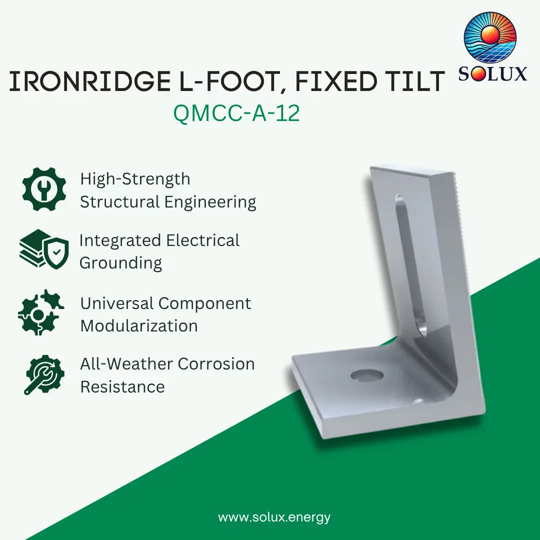 Quick Mount QM-TLF10-M1 L-Foot, Fixed Tilt, 10 Degree, Mill