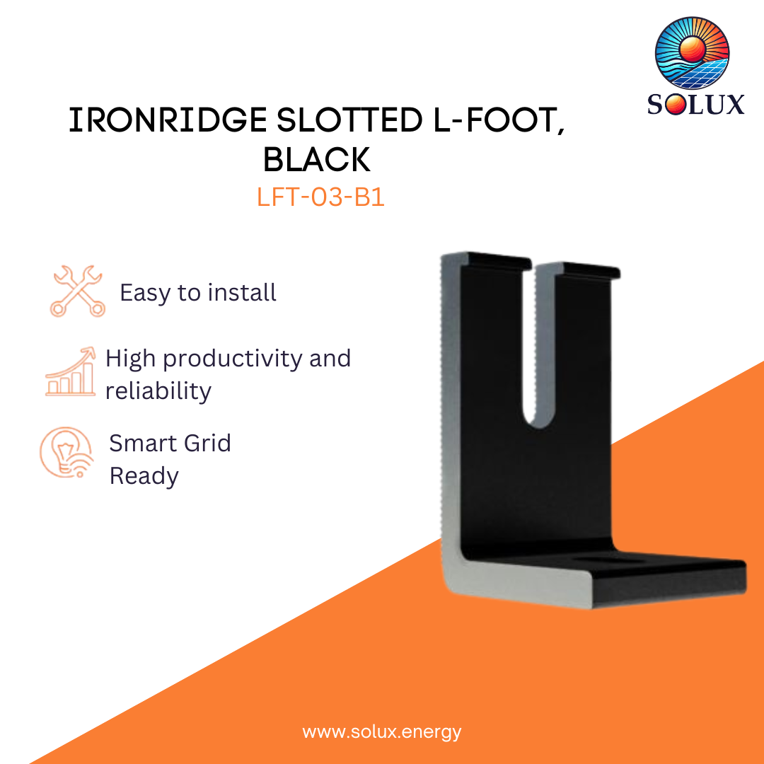 IronRidge Slotted L-Foot, Black – Solux, LLC