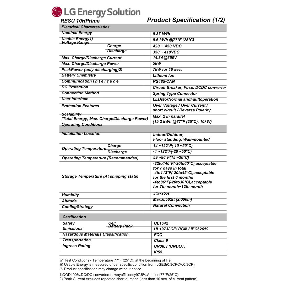 RESU10H-Prime lg chem resu 10h prime​