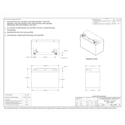 GPL-1400T agm marine batteries