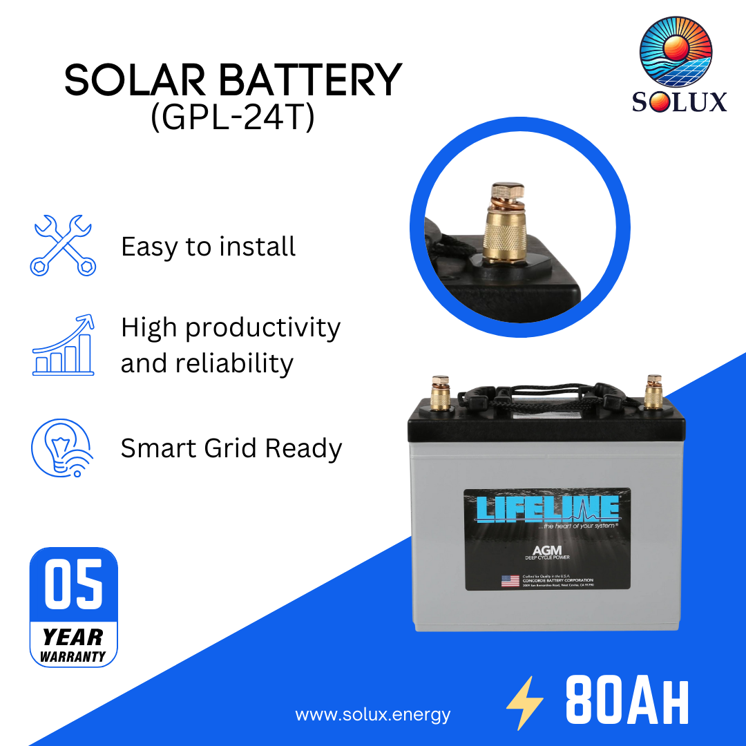 This is an image of Lifeline GPL-24T  12V 80Ah AGM Sealed Battery