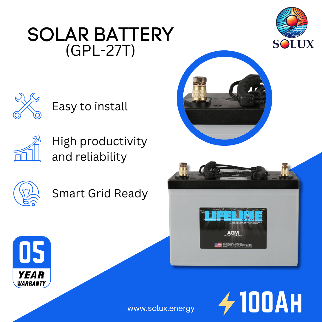 This is an image of Lifeline GPL-27T 12V 100Ah AGM Sealed Battery