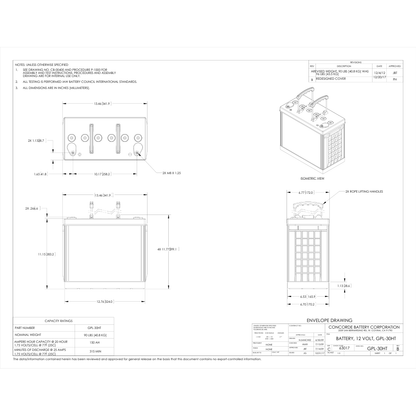 GPL-30HT agm battery sealed