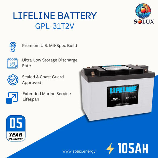 Lifeline GPL-31T2V 105Ah 12V AGM Sealed Battery