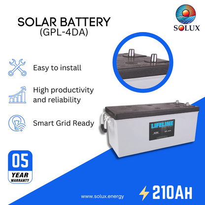 This is an image of Lifeline GPL-4DA 12V 210Ah AGM RV Sealed Battery