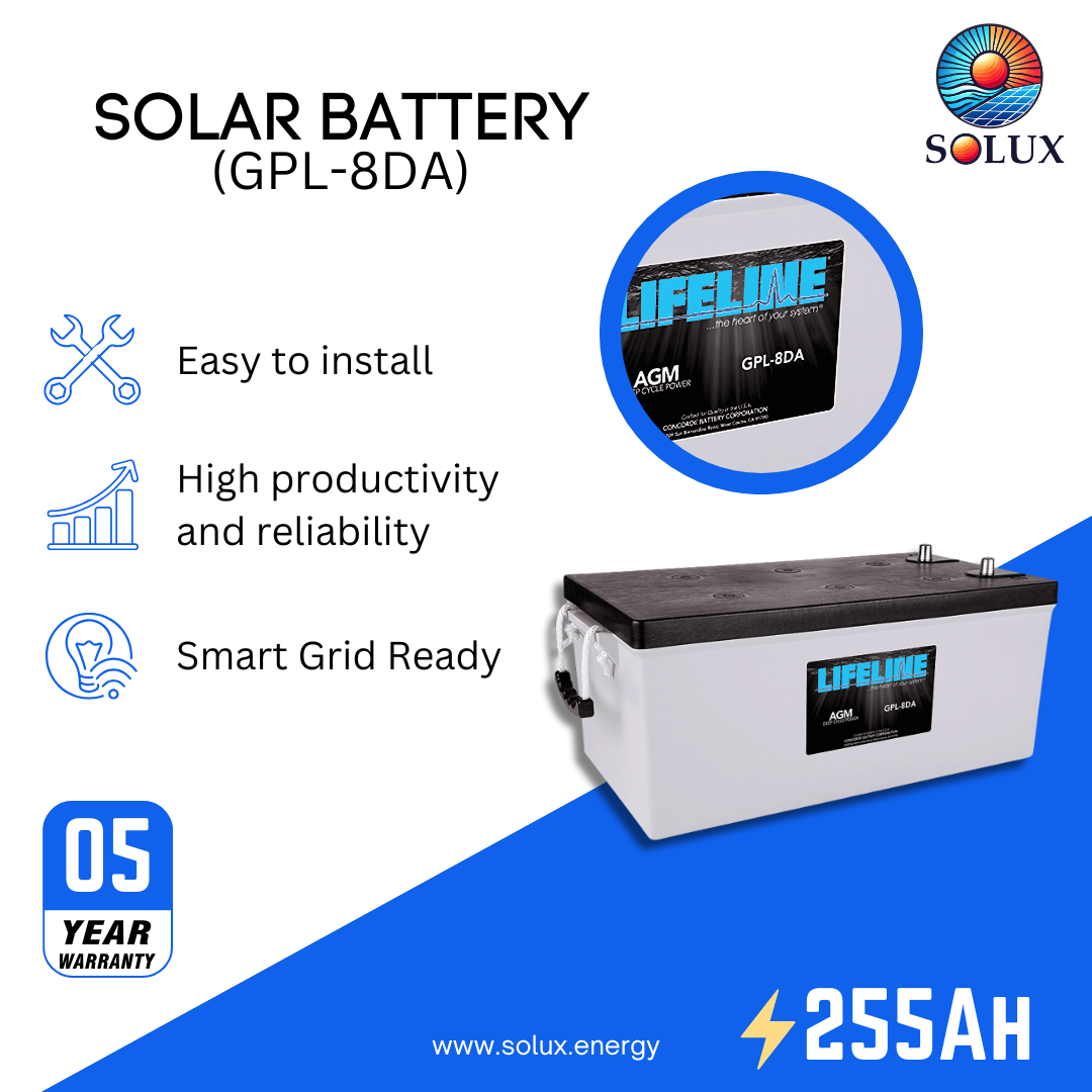 This is an image of Lifeline GPL-8DA 12V 255Ah AGM Sealed Battery