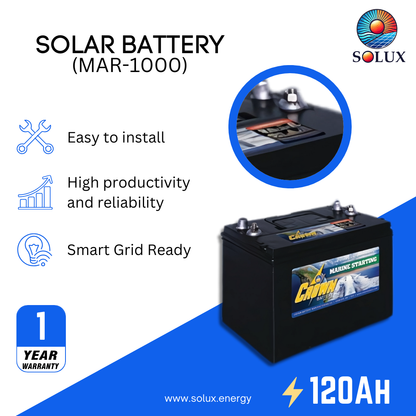 This is an image of MAR-1000 Crown New Wave Marine Battery