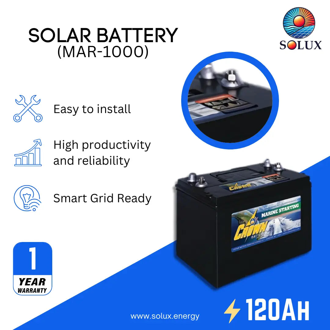 This is an image of MAR-1000 Crown New Wave Marine Battery