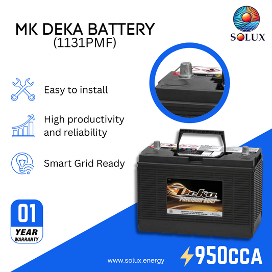 This is an image of MK Deka 12 Volt Vehicle Battery FLA 1131PMF 