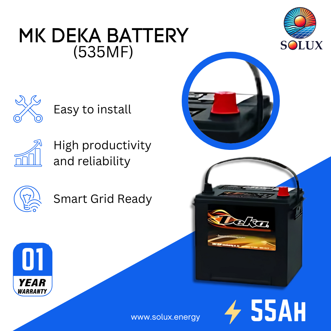 This is an image of MK Deka 12 Volt 55Ah Battery FLA 535MF