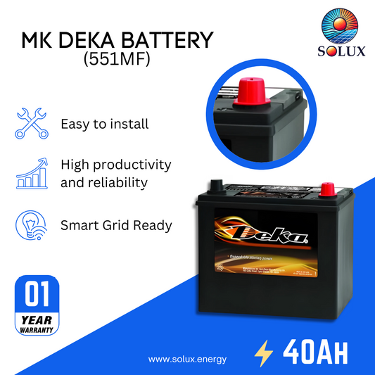 This is an image of MK Deka 40 Ah Battery 12V FLA 551MF