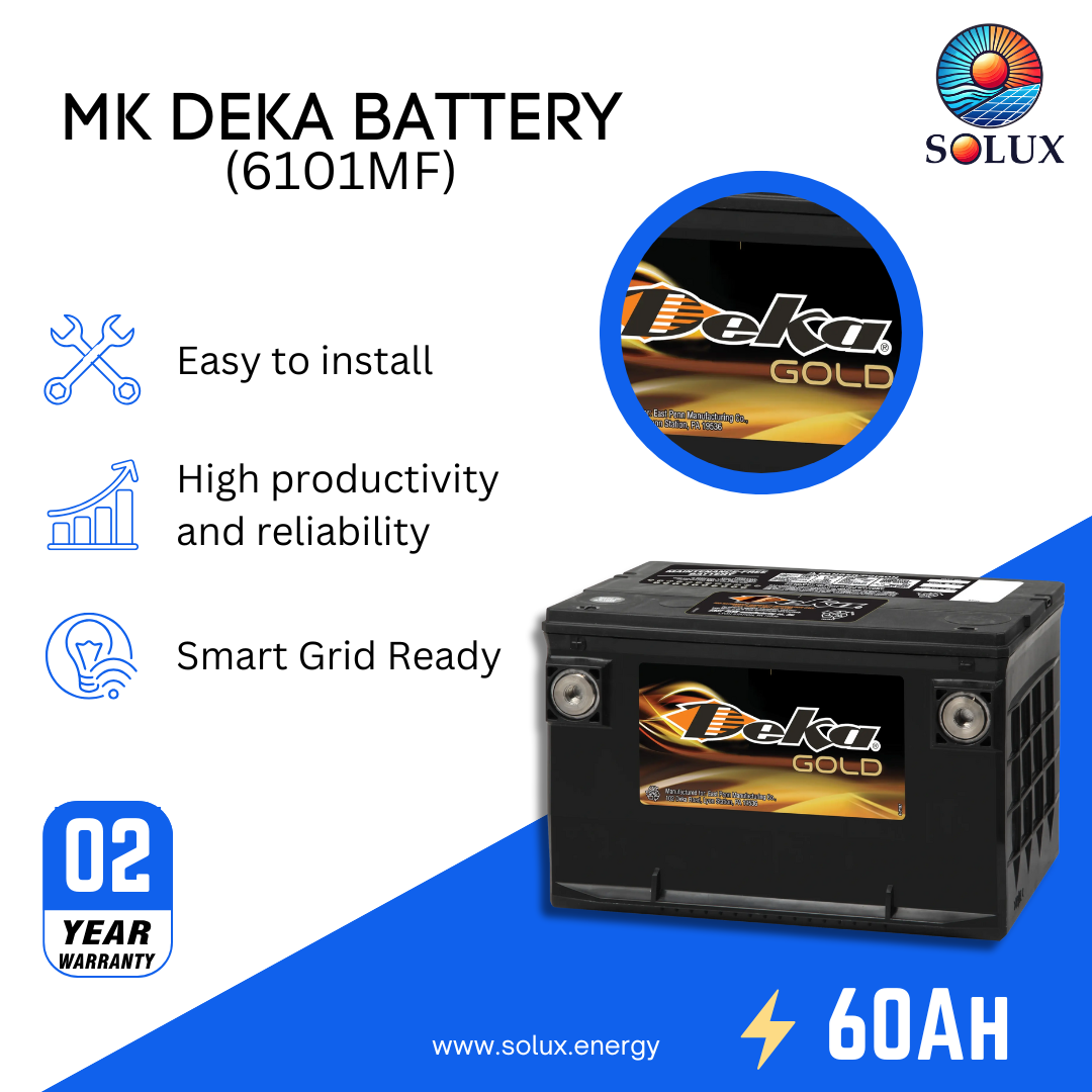 This is an image of MK Deka Gold Battery 60Ah 12V FLA 6101MF