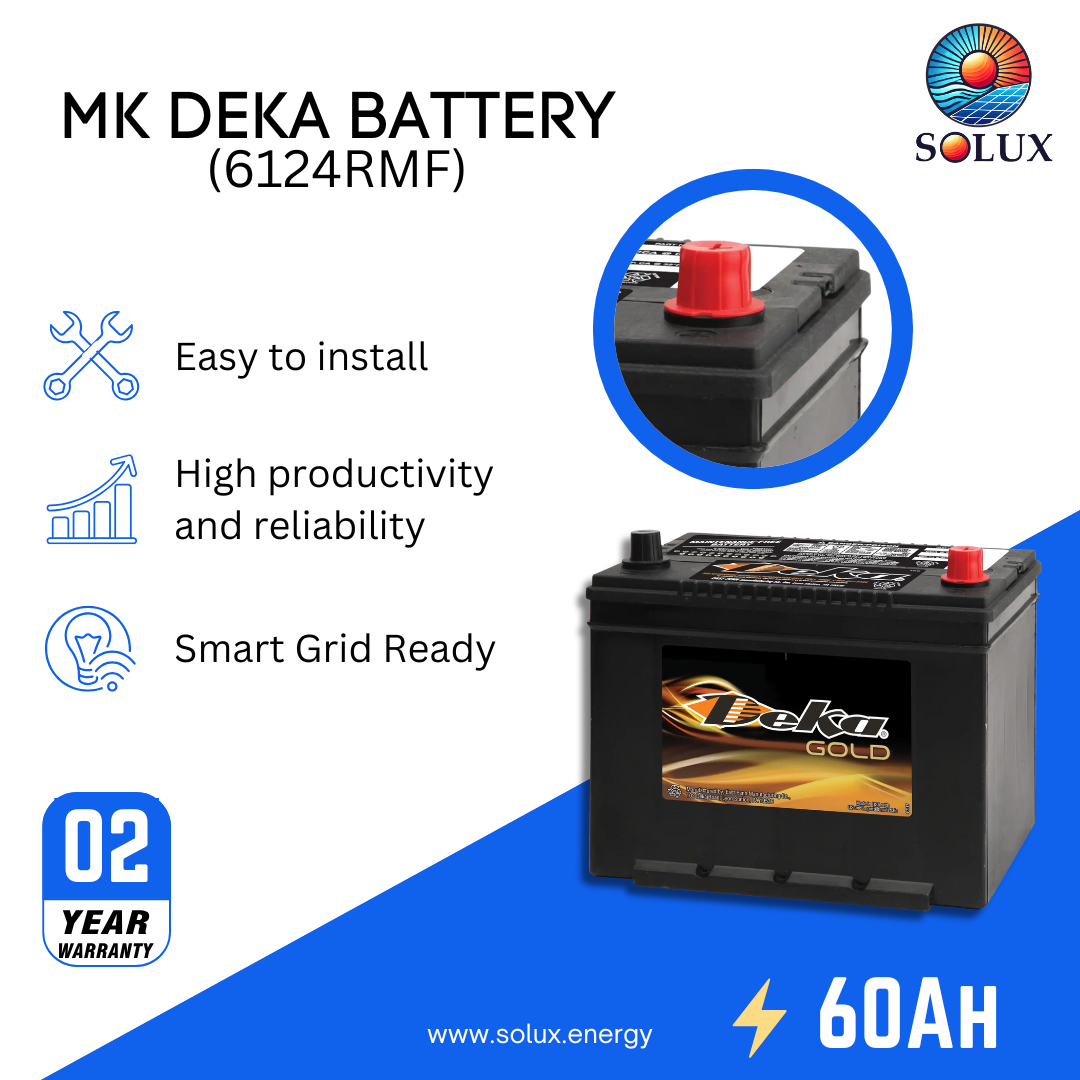 This is an image of MK Deka Battery 124R 60Ah 12V FLA 6124RMF