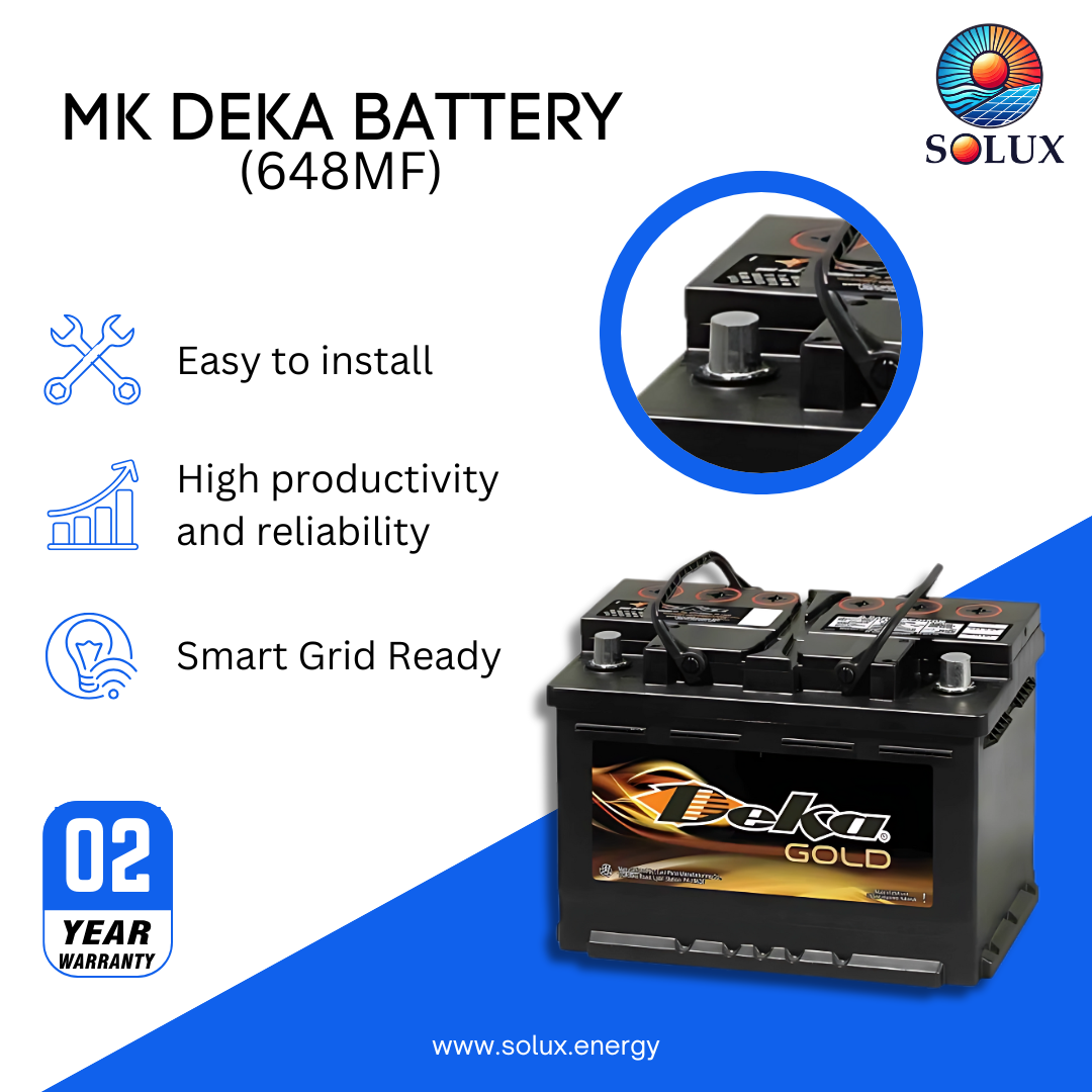 This is an image of MK Deka 12V 680 CCA Battery FLA 648MF