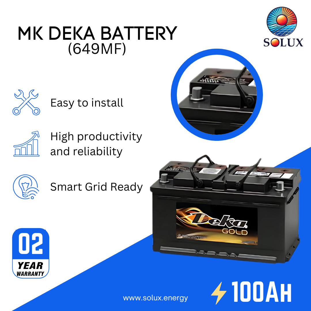 This is an image of MK Deka 12V Battery 100Ah FLA 649MF