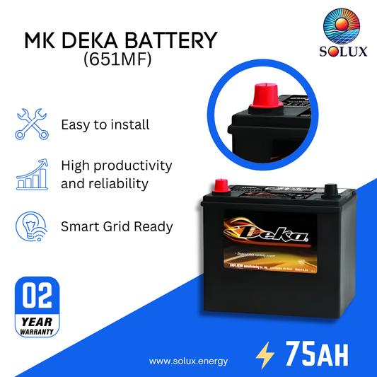 This is an image of Battery Group 51 MK Deka 651MF 75Ah FLA Battery