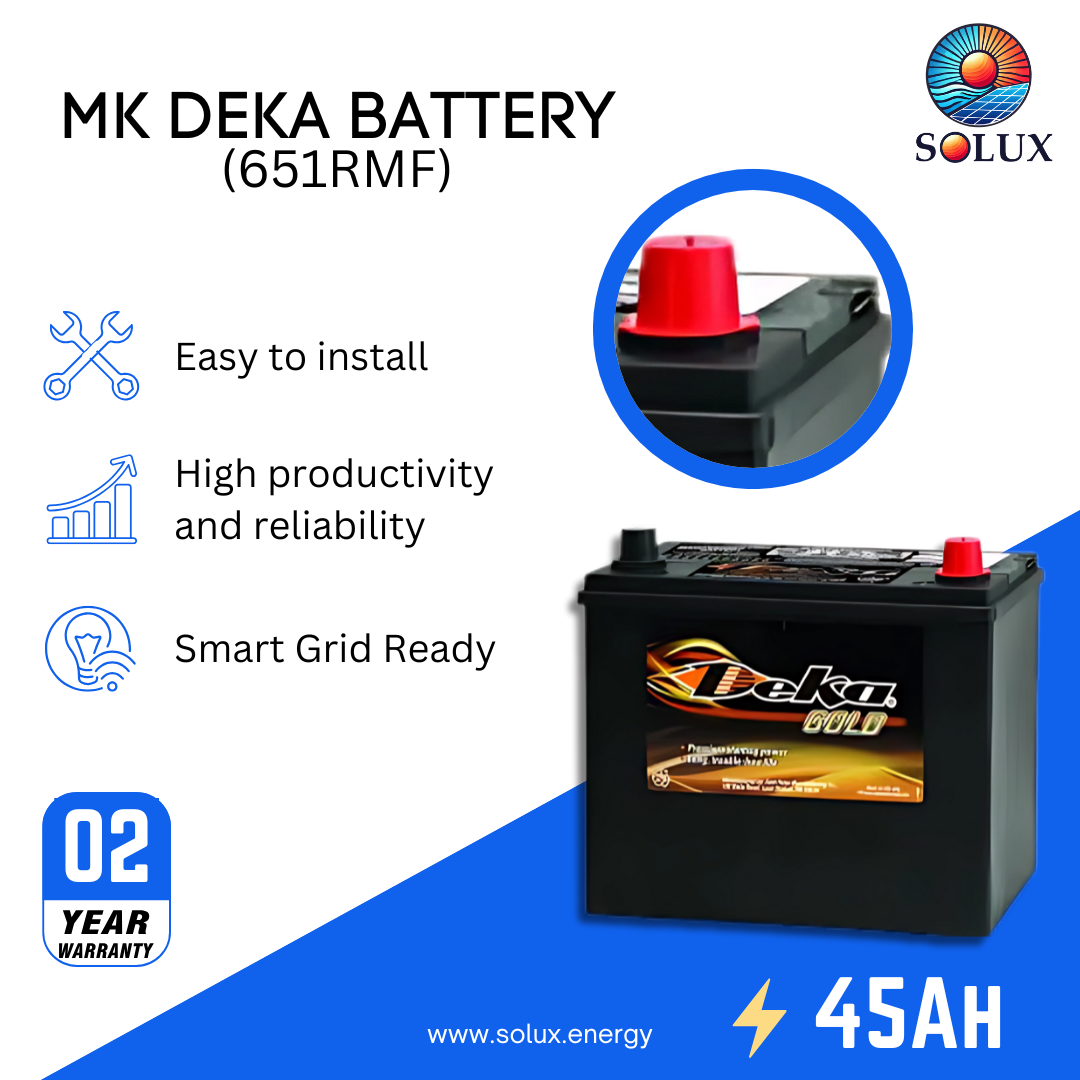This is an image of MK Deka 12V 45Ah Battery FLA 651RMF