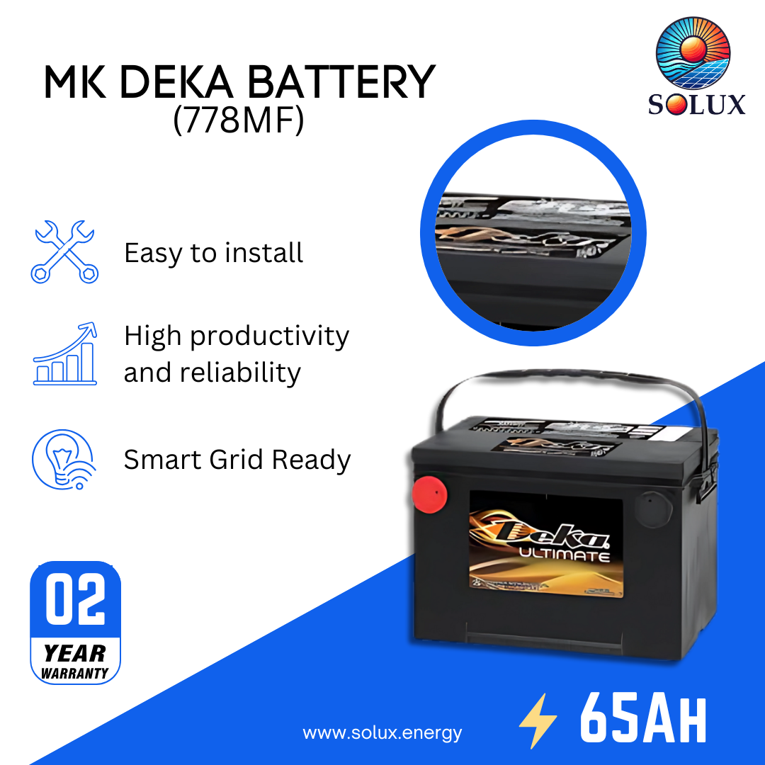 This is an image of MK Deka 12 V Battery 65Ah 778MF FLA