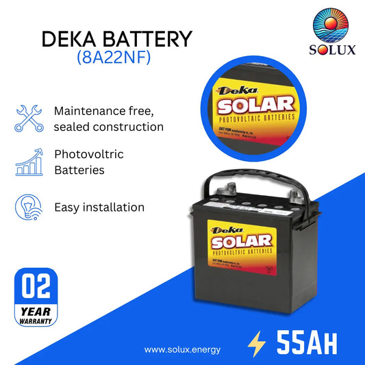 MK Deka 8A22NF 55Ah 12VDC Deep Cycle AGM Battery