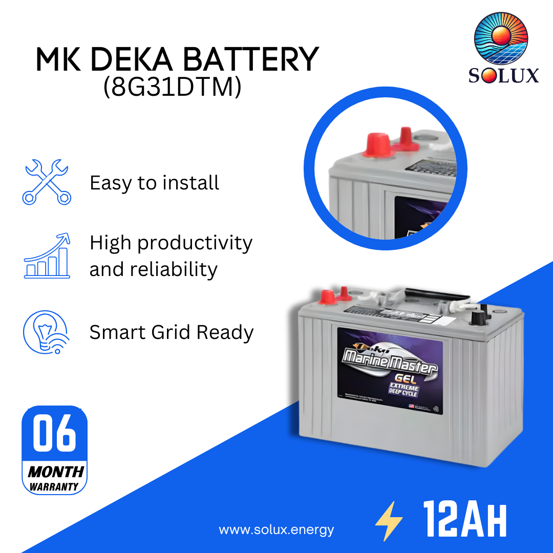 This is an image of 12 Volt SLA Battery MK Deka 8G31DTM 97Ah